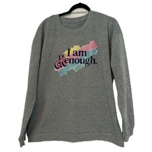 Barbie movie sweatshirt “I am kenough” heather gray comfortable nwot women’s xl